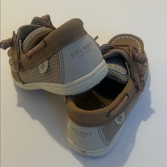Sperry Kids Tan Moccasins - Picture 2 of 5